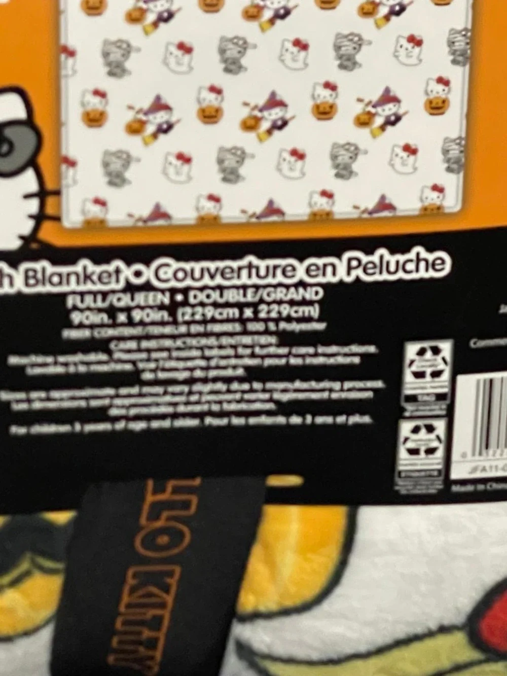 Halloween Hello Kitty Trick or Treat Blanket - Halloween Hello Kitty Blanket